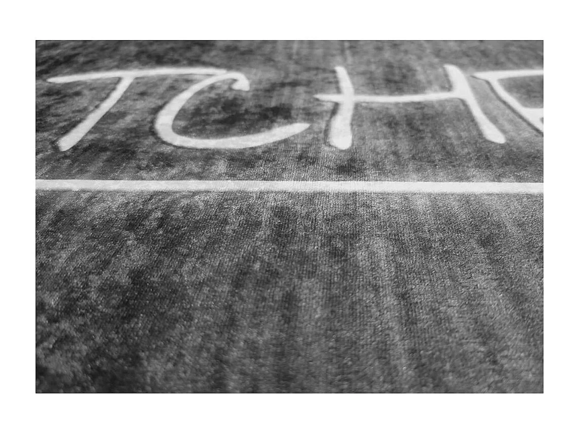 Tapis de cuisine 90x130 cm Polyester Kitchen Noir