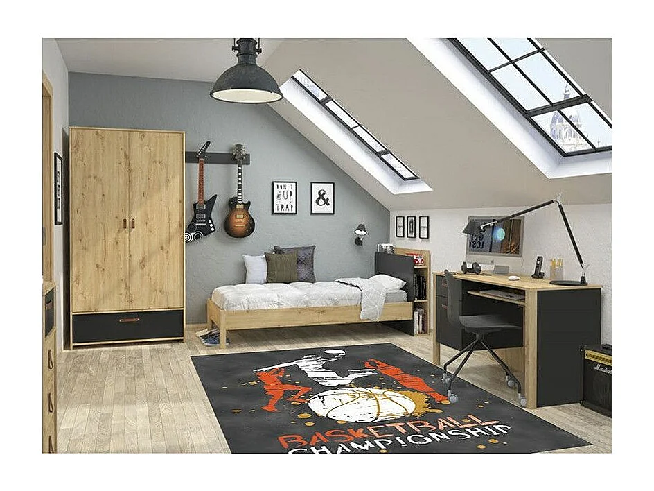 Tapis chambre enfant 120x160 cm Polyester Basket