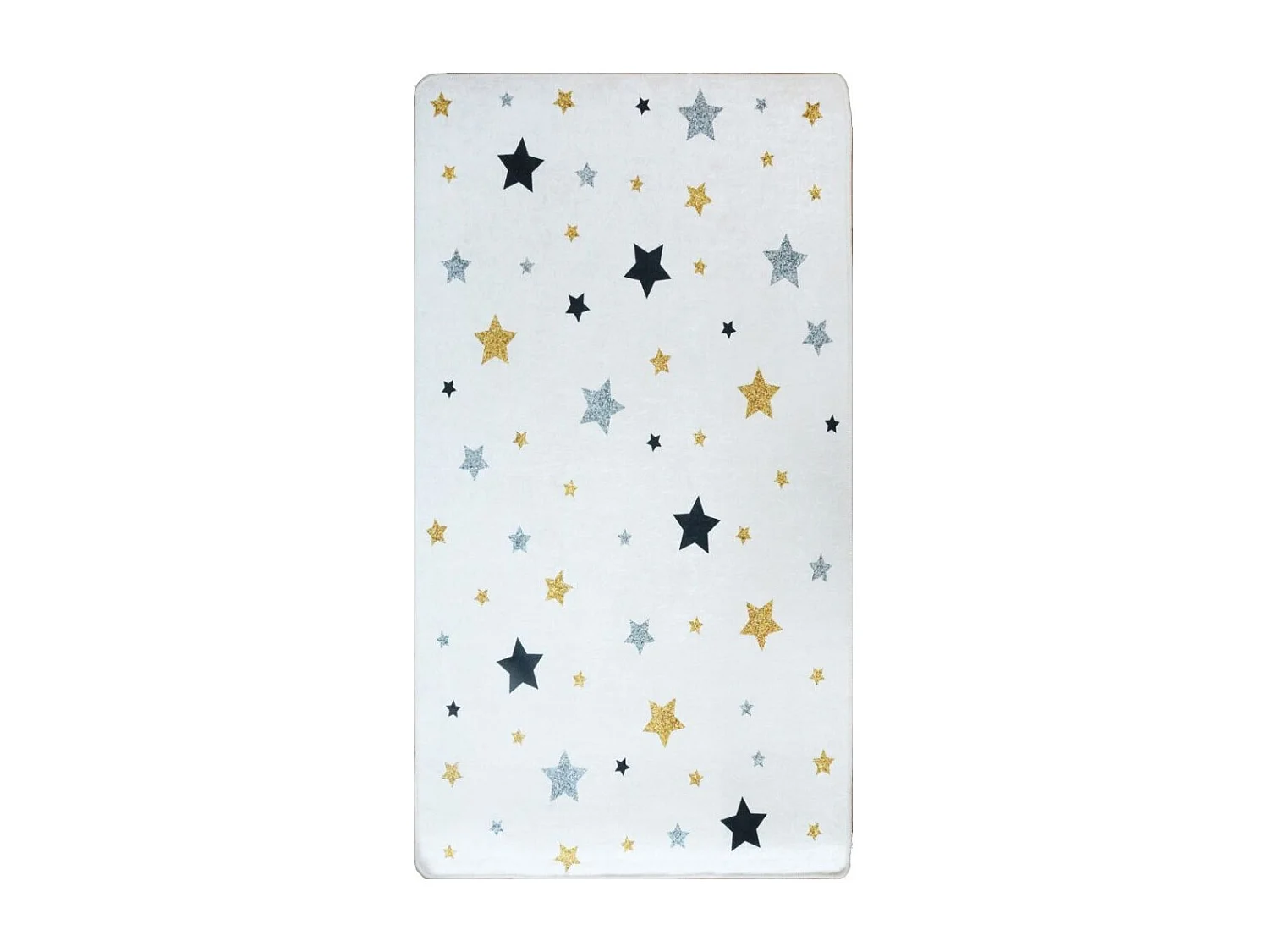 Tapis chambre enfant 120x160 cm Polyester Etoile Ecru