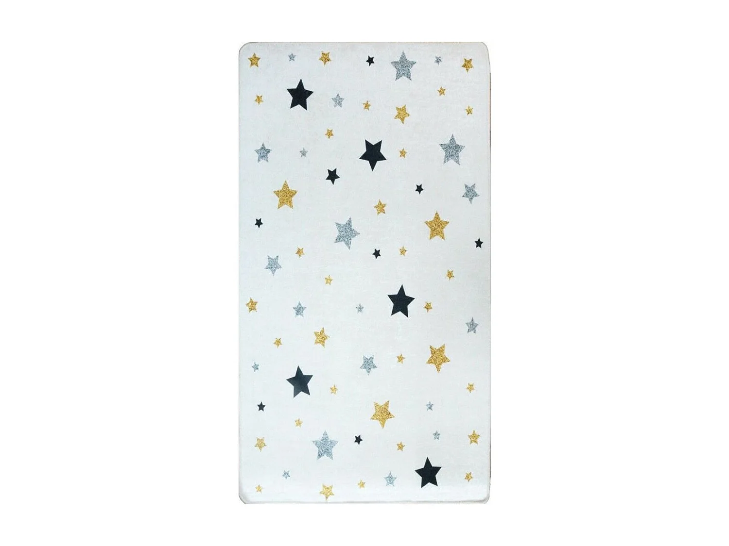 Tapis chambre enfant 120x160 cm Polyester Etoile Ecru