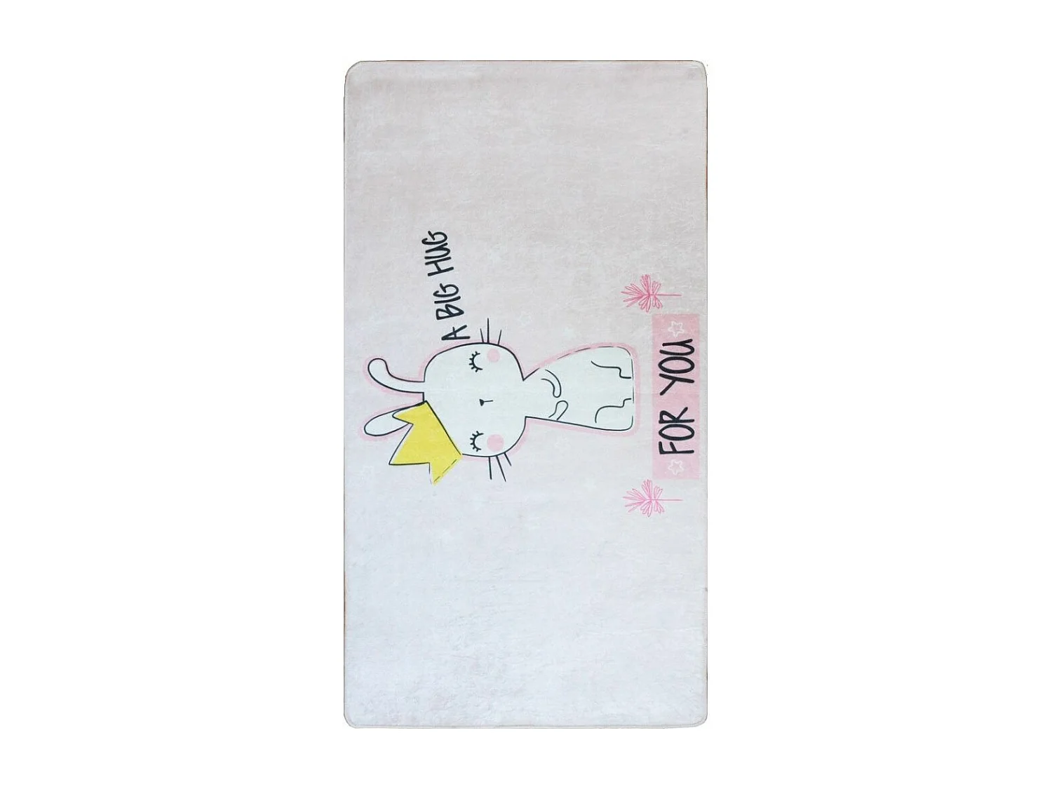 Tapis chambre enfant 100x160 cm Polyester Calin Rose