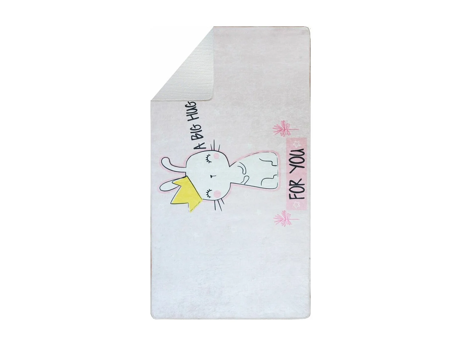 Tapis chambre enfant 100x160 cm Polyester Calin Rose