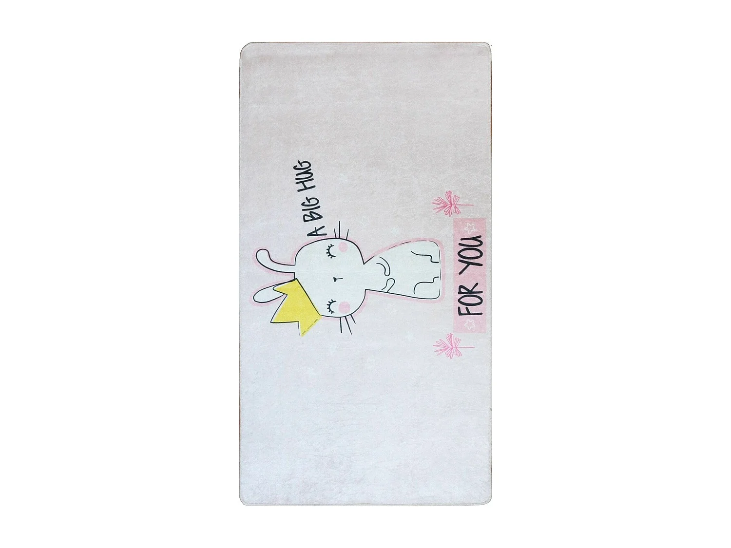 Tapis chambre enfant 100x160 cm Polyester Calin Rose