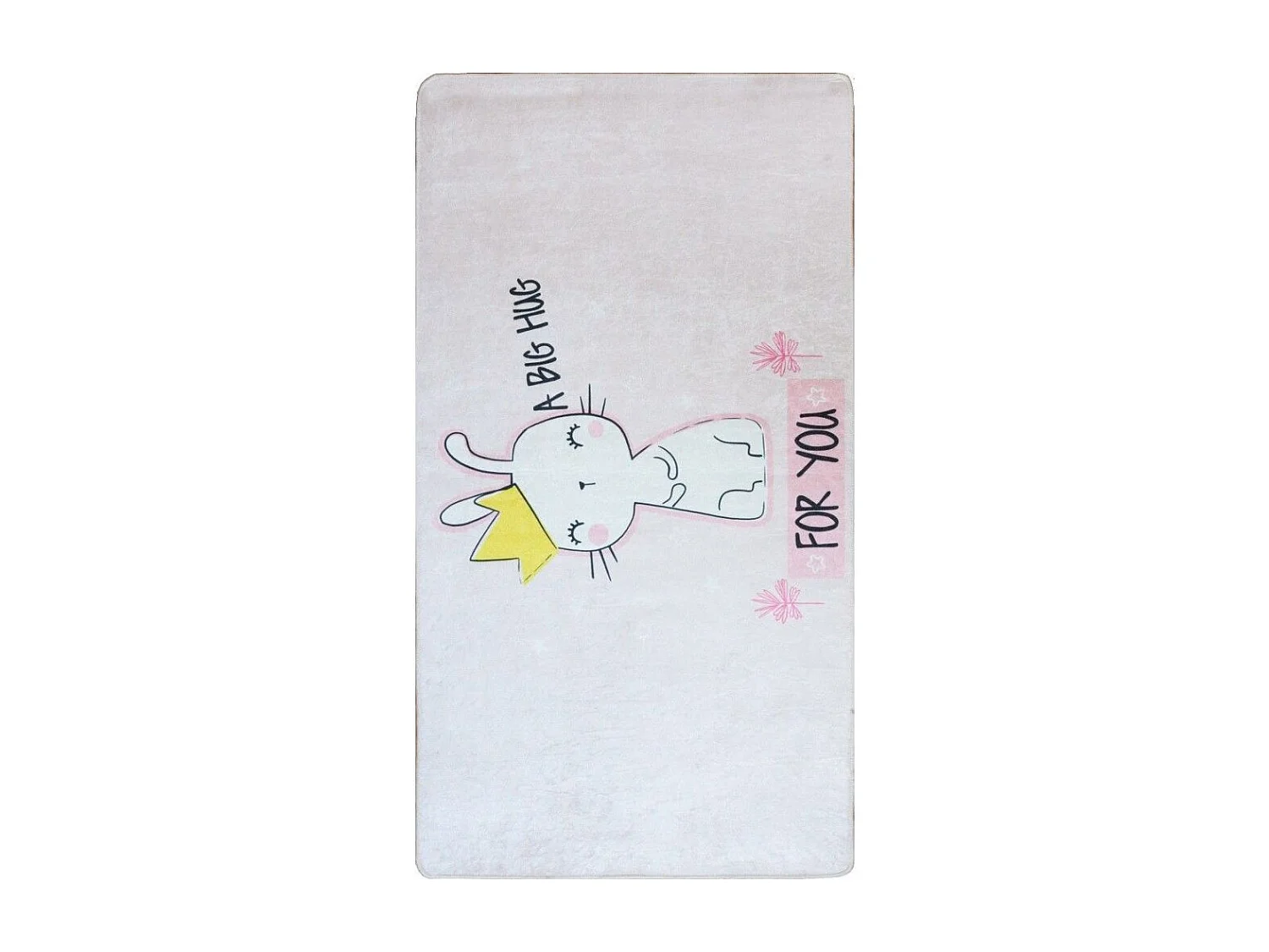 Tapis chambre enfant 100x160 cm Polyester Calin Rose