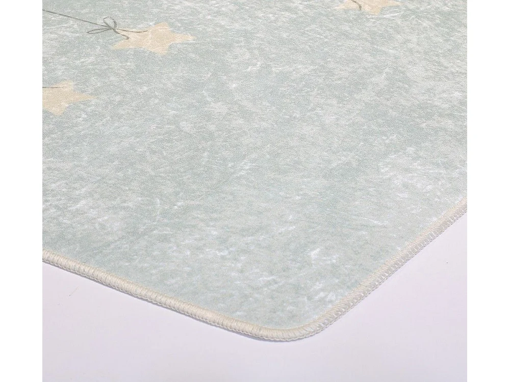 Tapis chambre enfant 80x150 cm Polyester Sweatdr Bleu