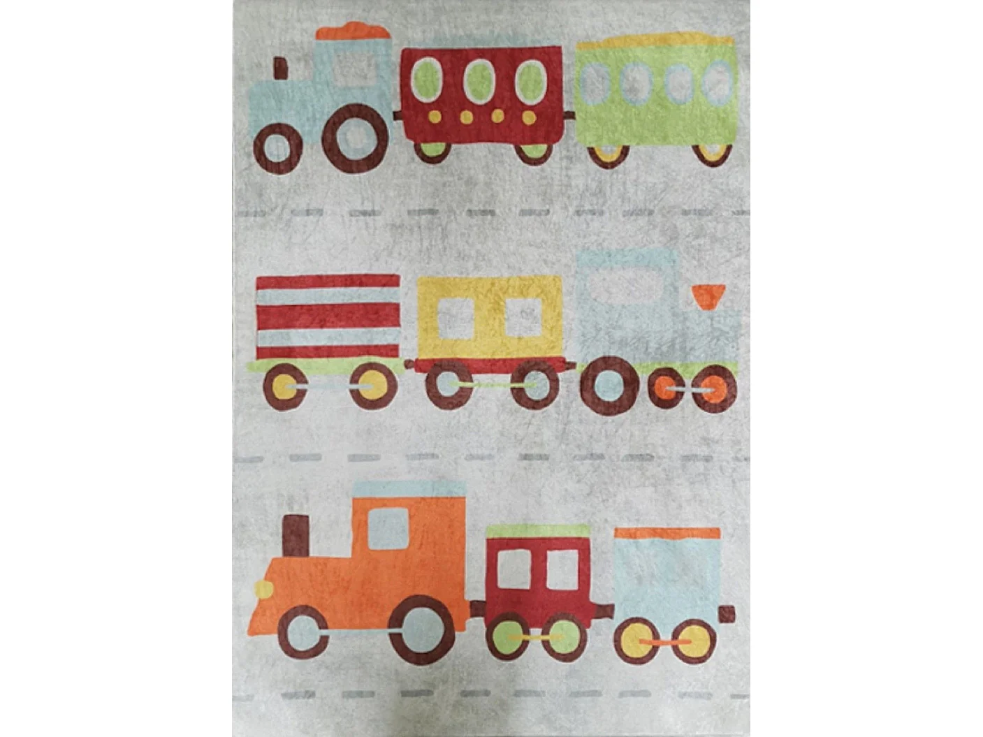 Tapis chambre enfant 100x160 cm Polyester Train
