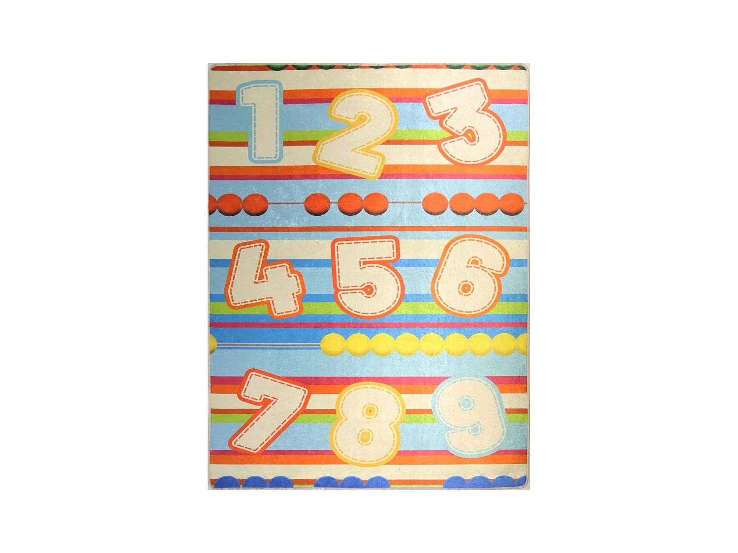 Tapis chambre enfant 120x160 cm Polyester Number Beige