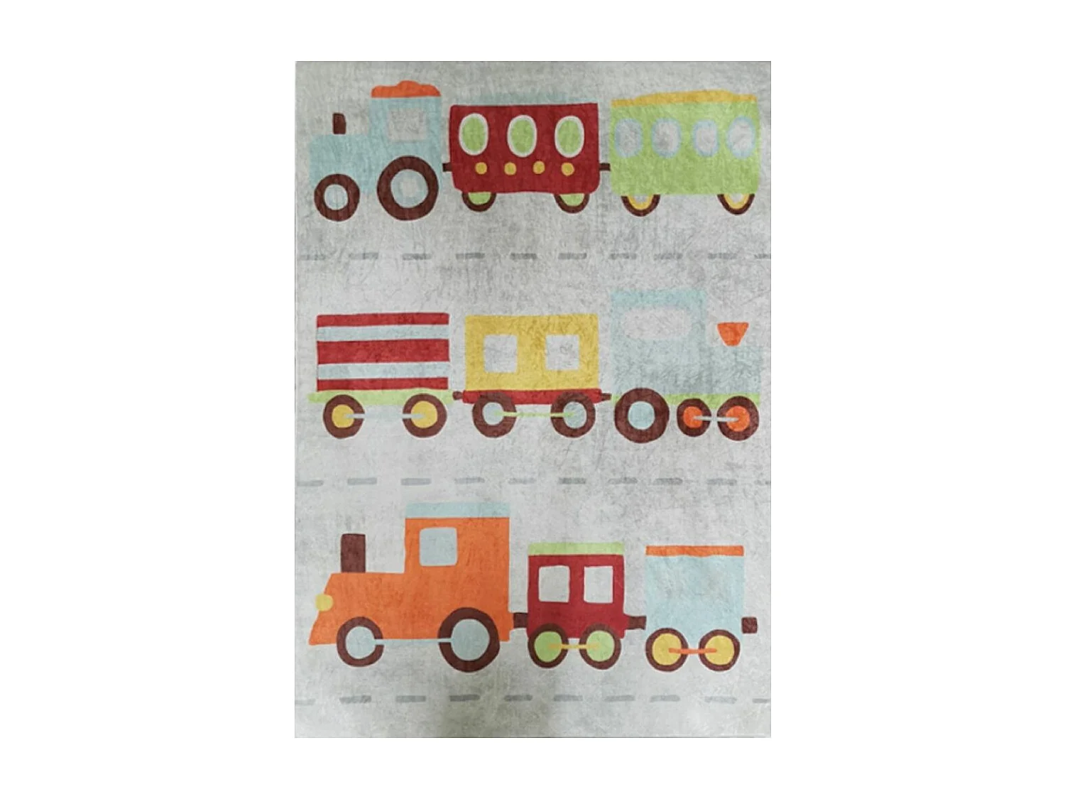 Tapis chambre enfant 80x150 cm Polyester Train