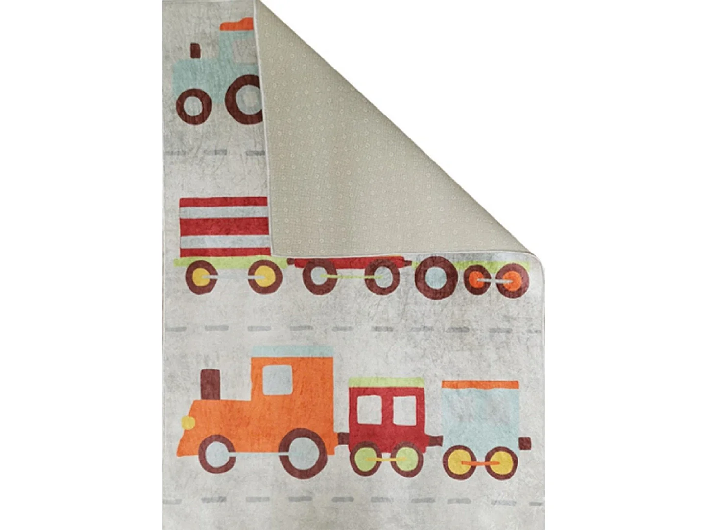 Tapis chambre enfant 80x150 cm Polyester Train