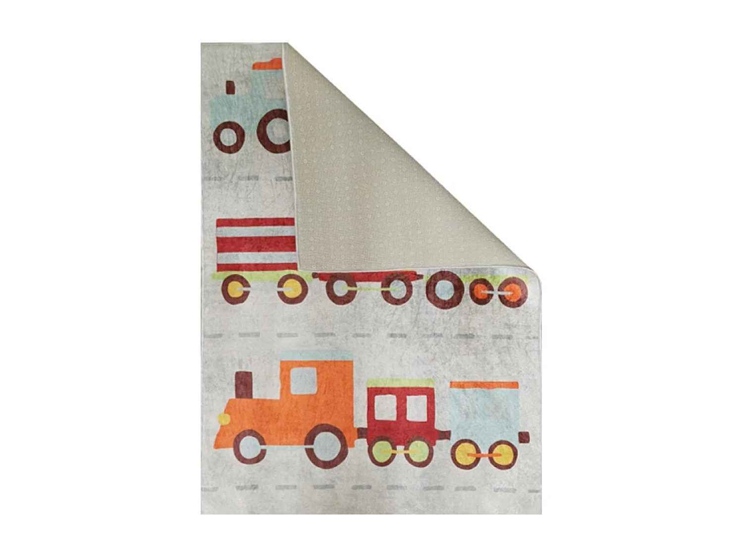 Tapis chambre enfant 80x150 cm Polyester Train