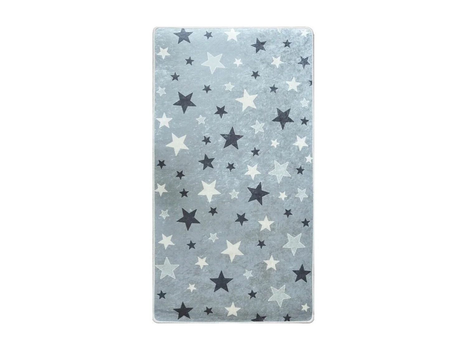 Tapis chambre enfant 100x150 cm Polyester Etoile Gris