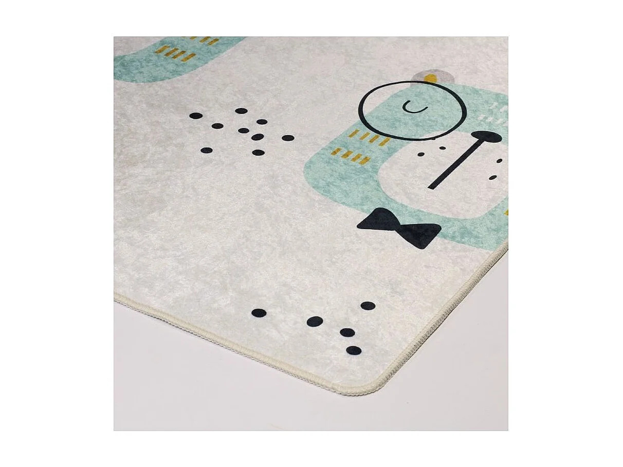 Tapis chambre enfant 80x150 cm Polyester Hibou
