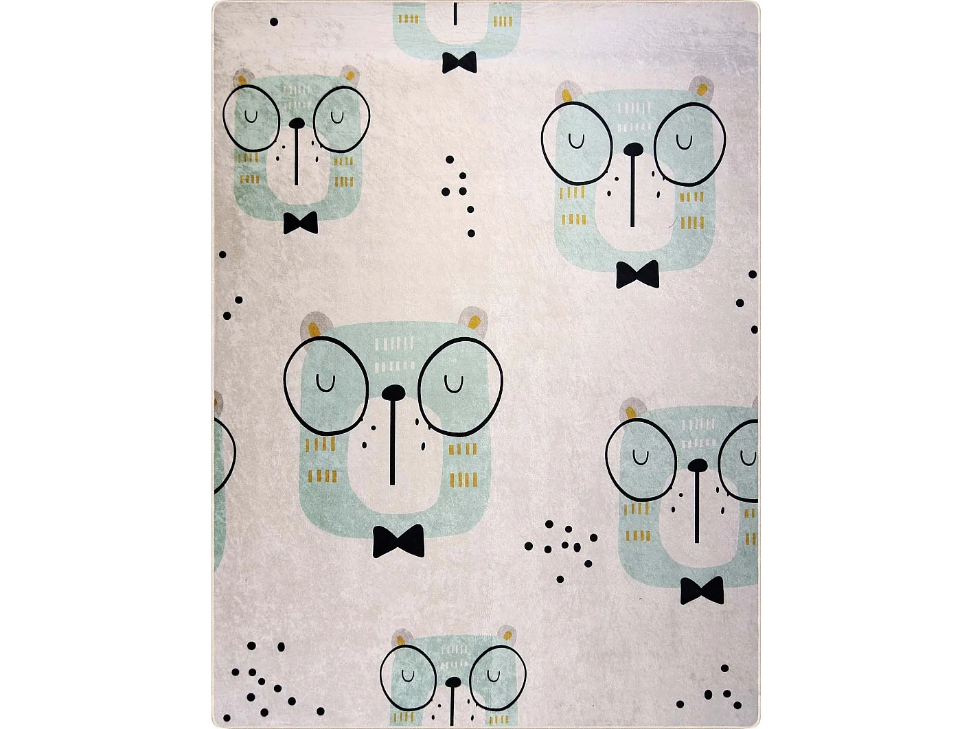Tapis chambre enfant 80x150 cm Polyester Hibou