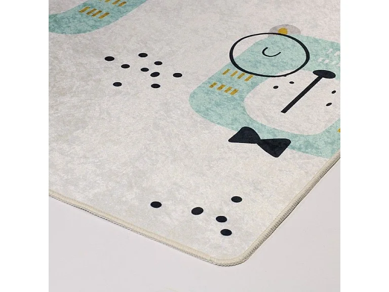 Tapis chambre enfant 80x150 cm Polyester Hibou