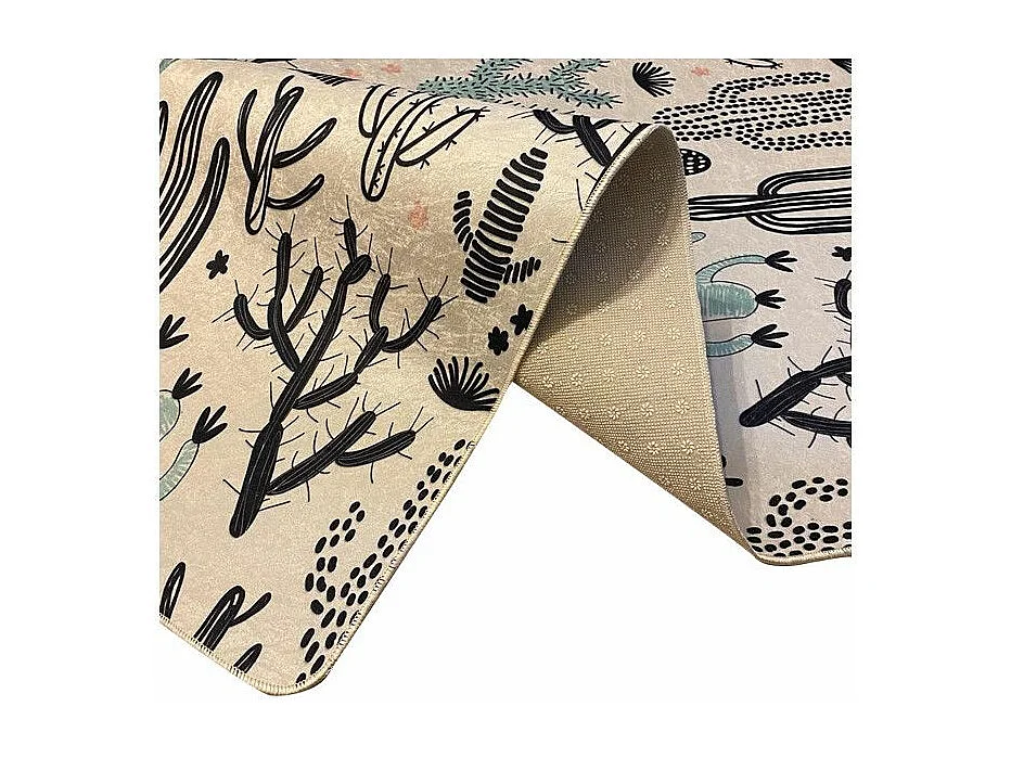 Tapis chambre enfant 80x150 cm Polyester Cactus