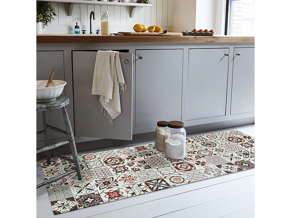 Tapis de salon 50x120 cm Polyester Tren Orange