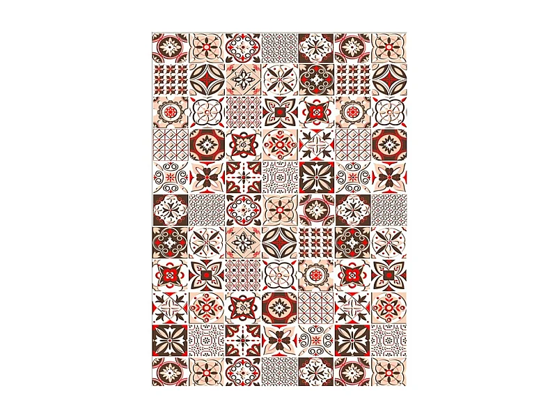 Tapis de salon 50x120 cm Polyester Tren Orange