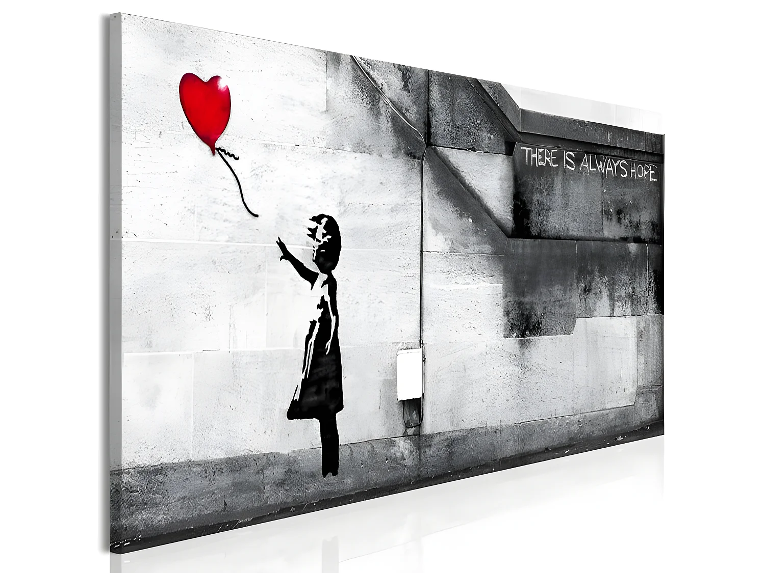 Tableau There is Always Hope 1 Pièce Narrow Red 135x45 cm