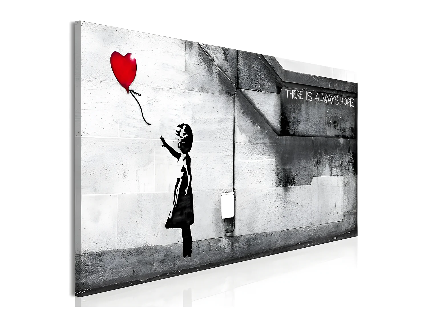 Tableau There is Always Hope 1 Pièce Narrow Red 135x45 cm