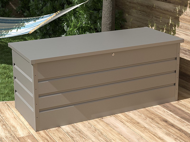 Baule Da Esterno Verde 129x67 Cm - Cassapanca Per Giardino, Terrazza O Patio - Foto 10