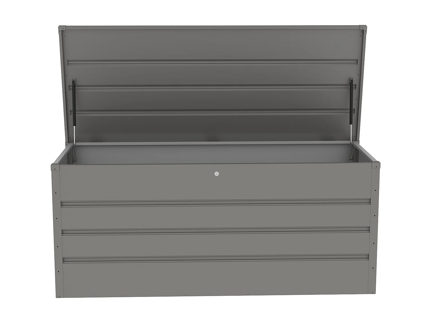 Aufbewahrungsbox für den Garten aus grauem verzinktem Stahl - 750 l - TOMASO