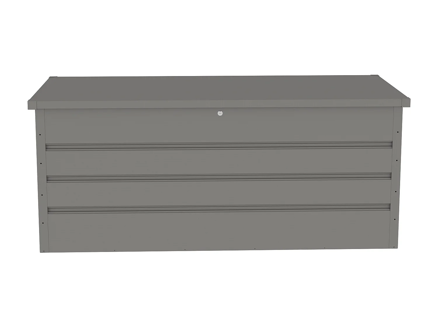 Aufbewahrungsbox für den Garten aus grauem verzinktem Stahl - 750 l - TOMASO