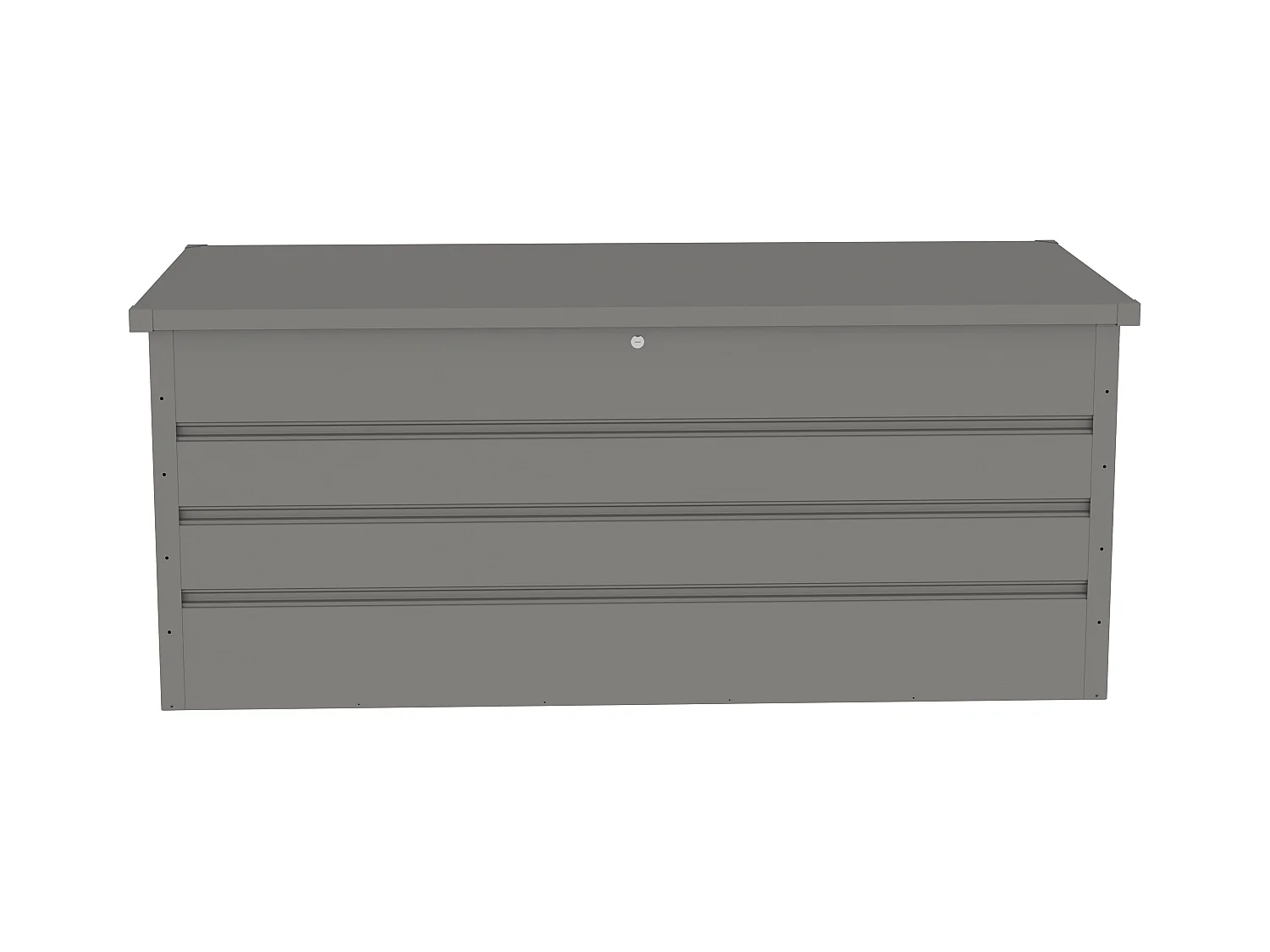 Aufbewahrungsbox für den Garten aus grauem verzinktem Stahl - 750 l - TOMASO
