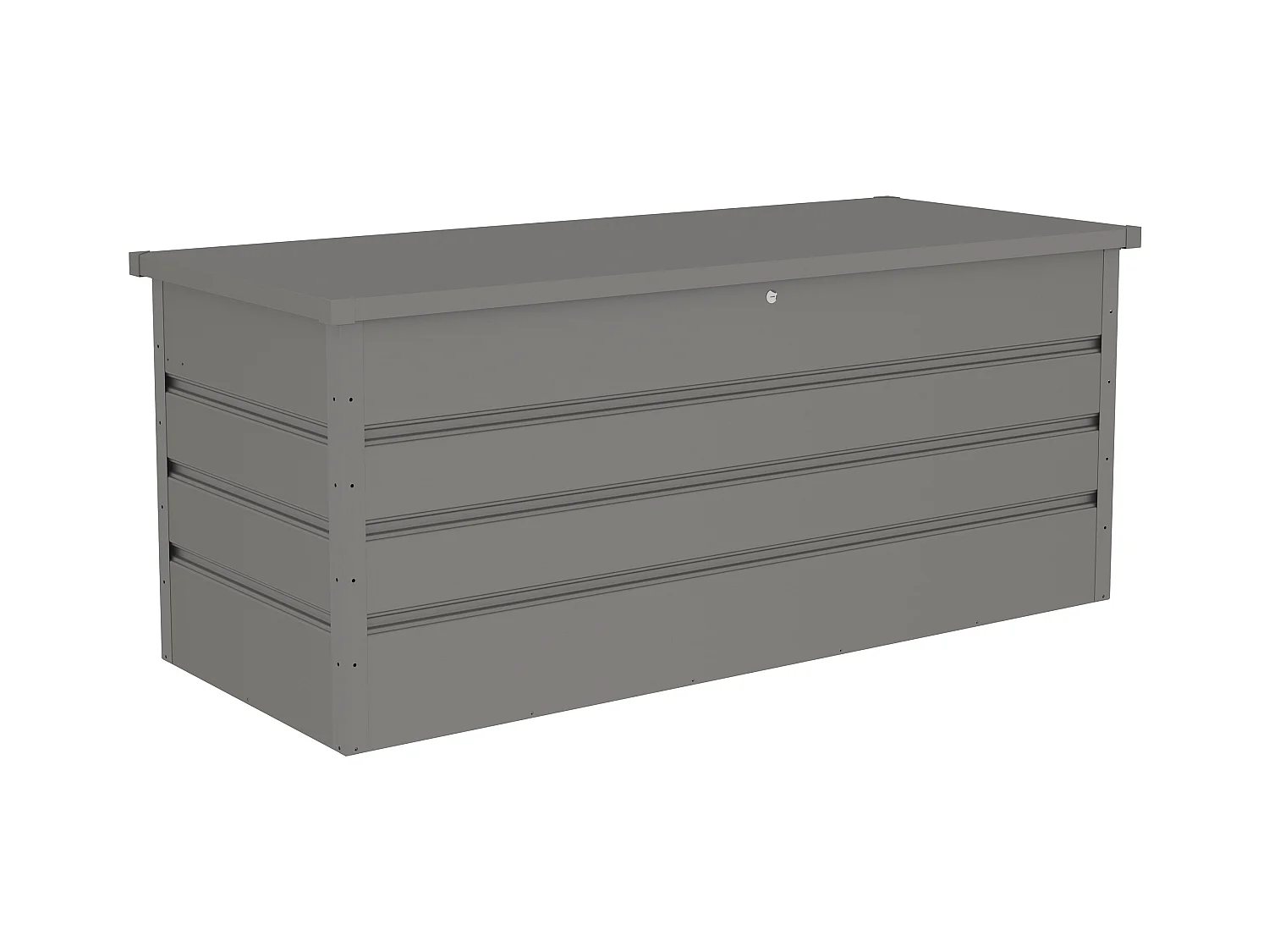 Aufbewahrungsbox für den Garten aus grauem verzinktem Stahl - 750 l - TOMASO