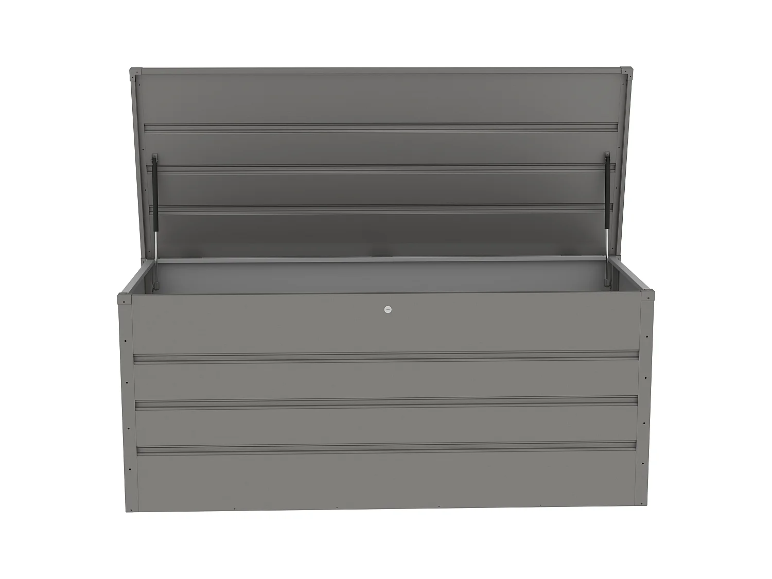 Aufbewahrungsbox für den Garten aus grauem verzinktem Stahl - 750 l - TOMASO