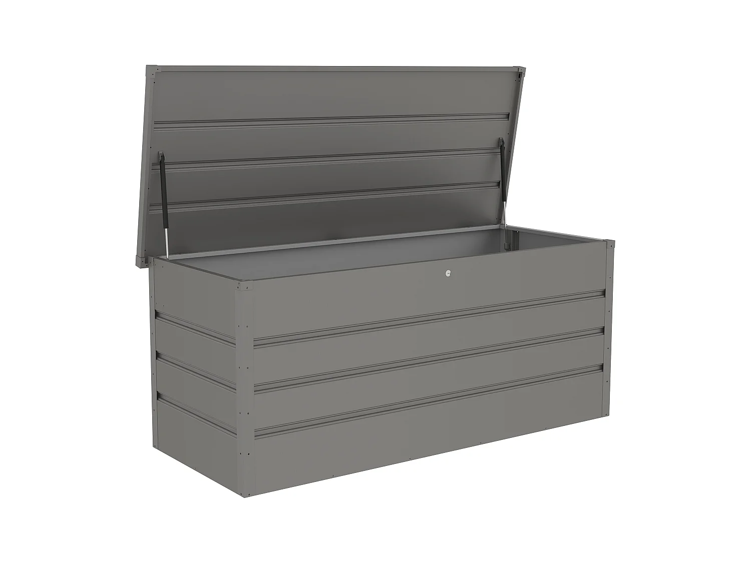 Aufbewahrungsbox für den Garten aus grauem verzinktem Stahl - 750 l - TOMASO