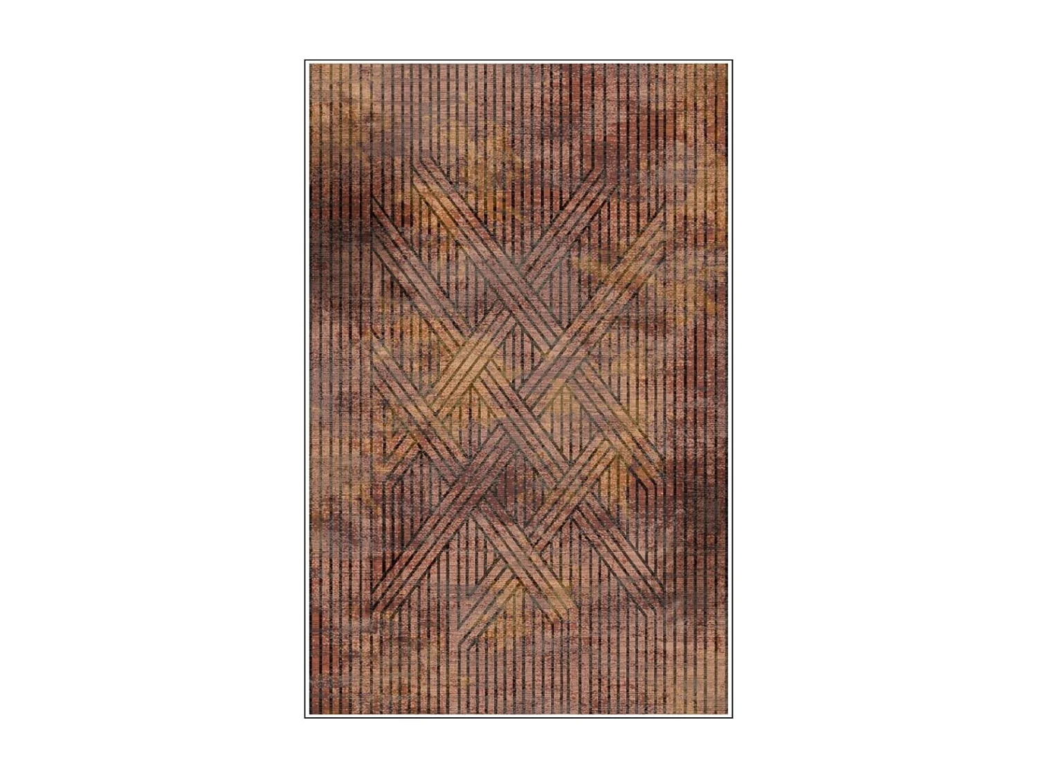 Tapis de salon 80x150 cm Polycoton Fisun Orange