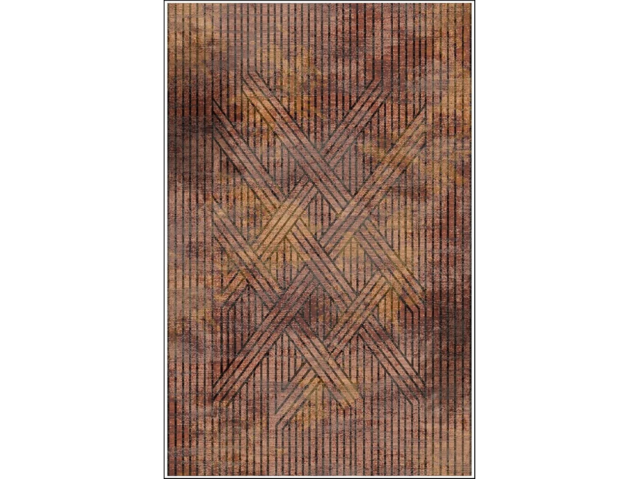 Tapis de salon 80x150 cm Polycoton Fisun Orange