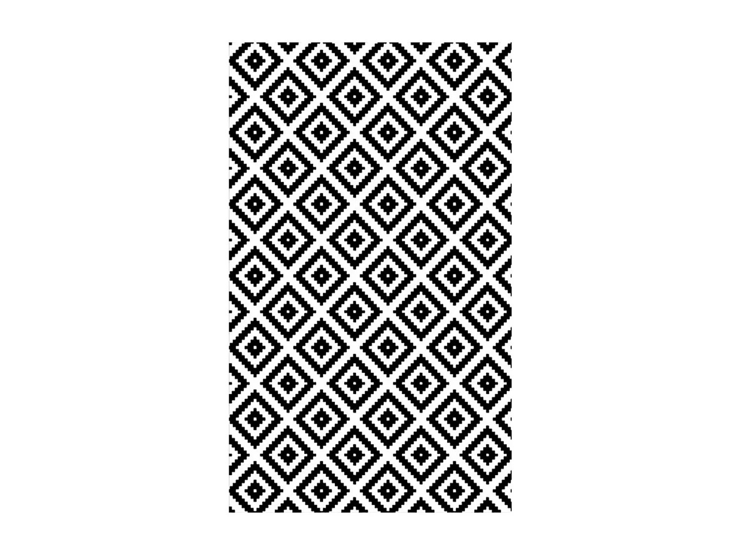 Tapis de salon 80x150 cm Polyester Black And White