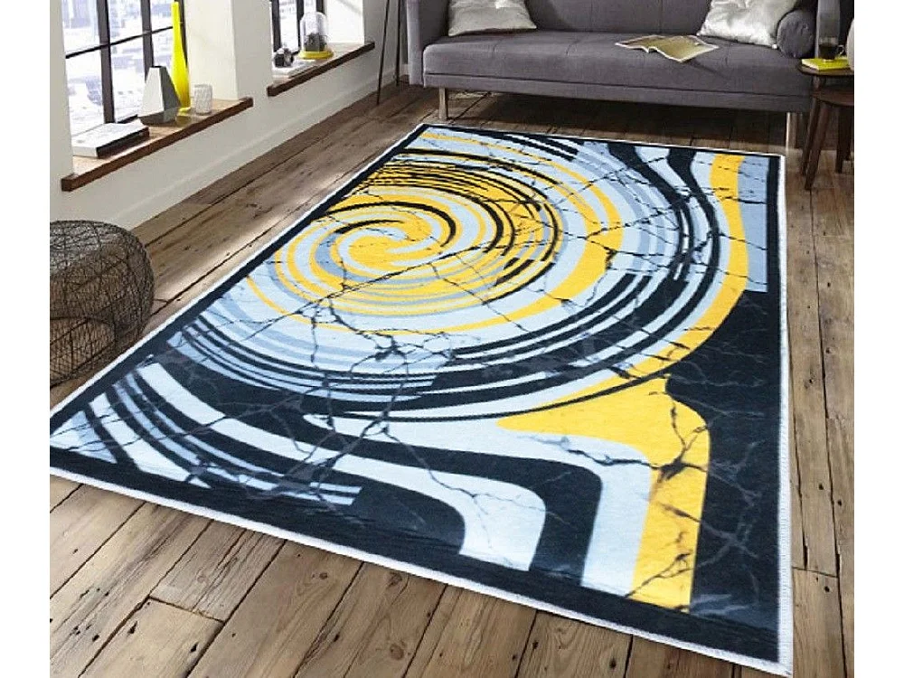 Tapis de salon 80x150 cm Polyester Tourbillon