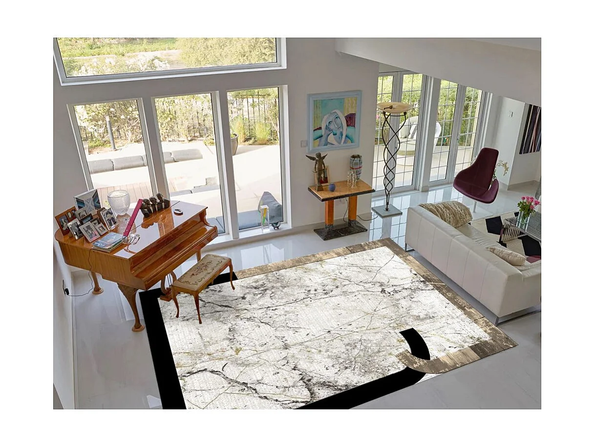 Tapis de salon 160x230 cm Polyester Metro