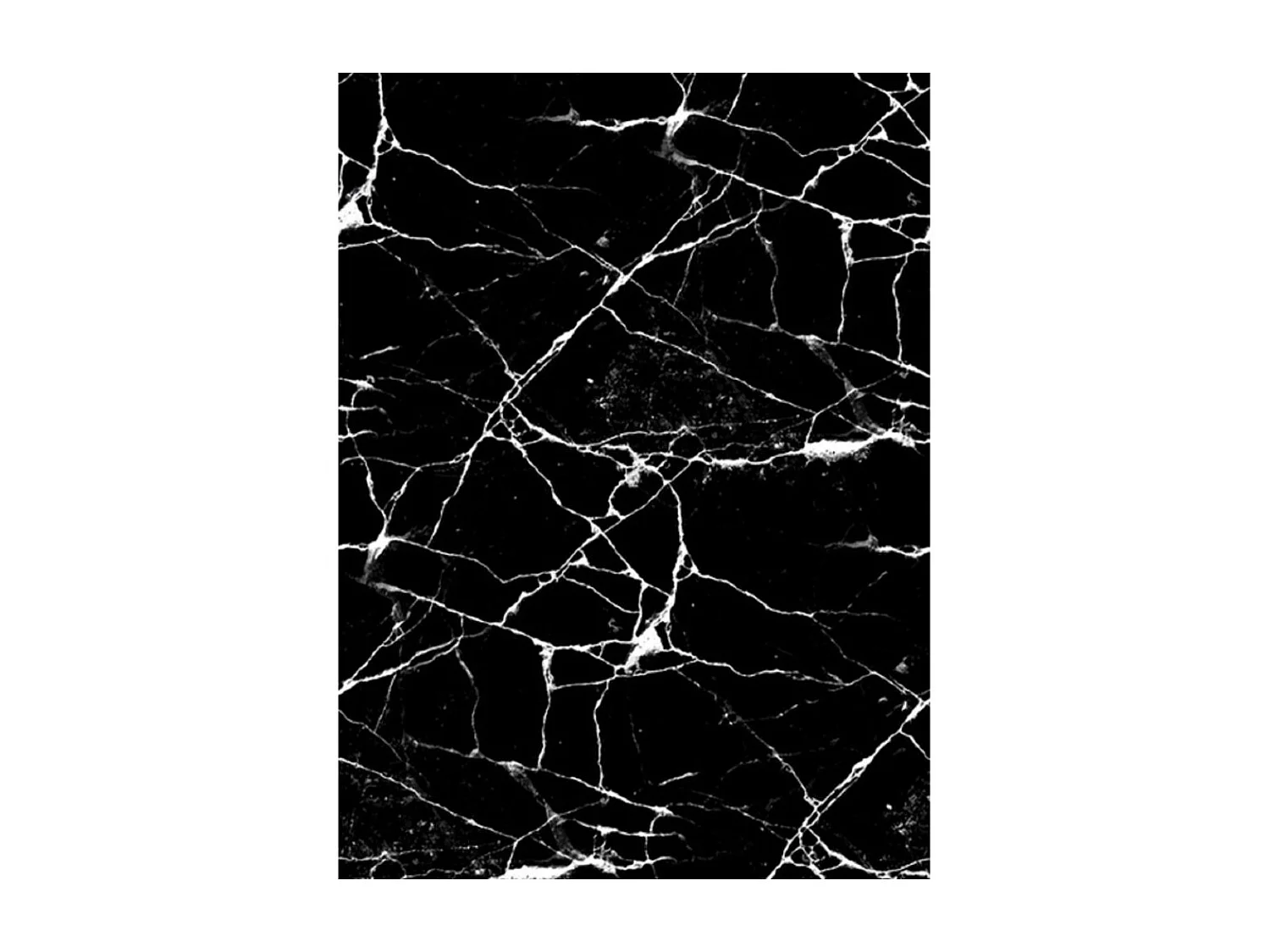 Tapis de salon 120x180 cm Polyester Marbre Noir