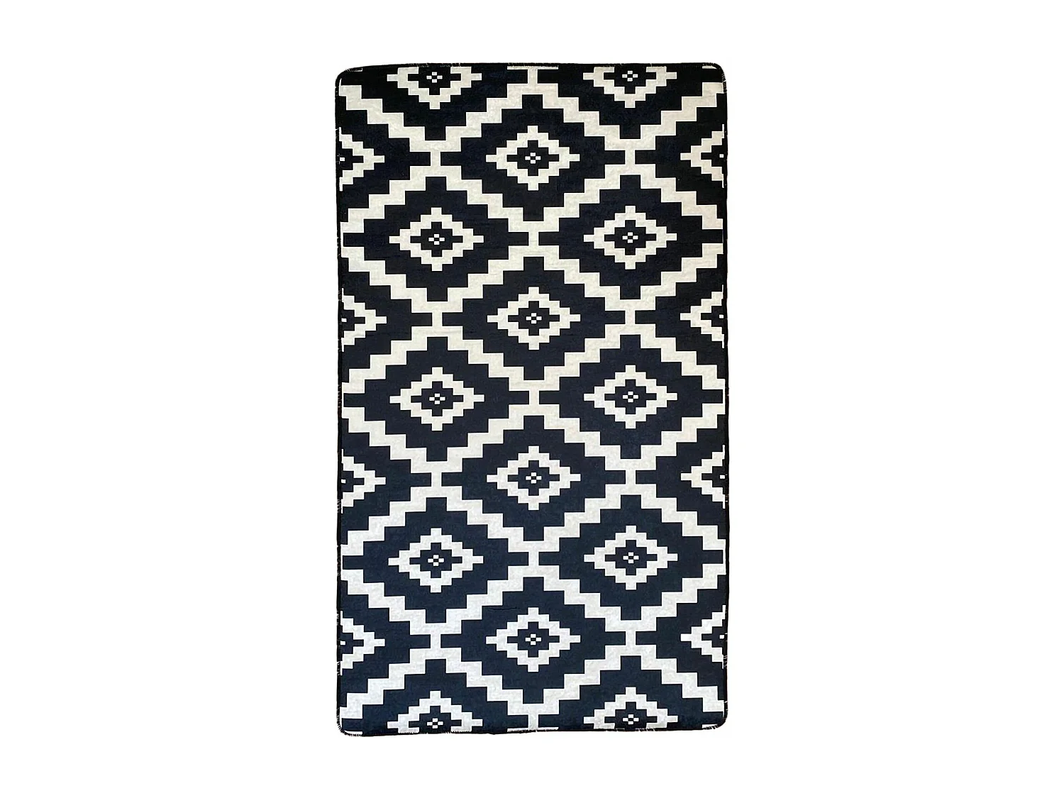Tapis de salon 160x230 cm Polyester Black And White Scan