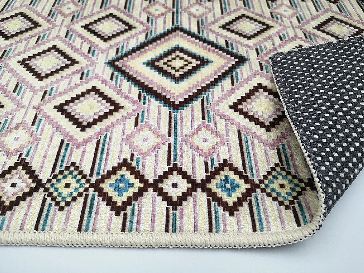 Tapis de salon 80x150 cm Polyester Berbere Los Rose