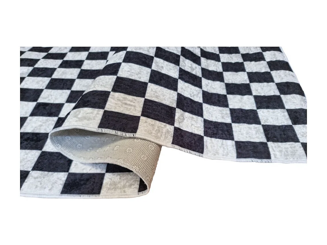 Tapis de salon 120x180 cm Polyester Damier