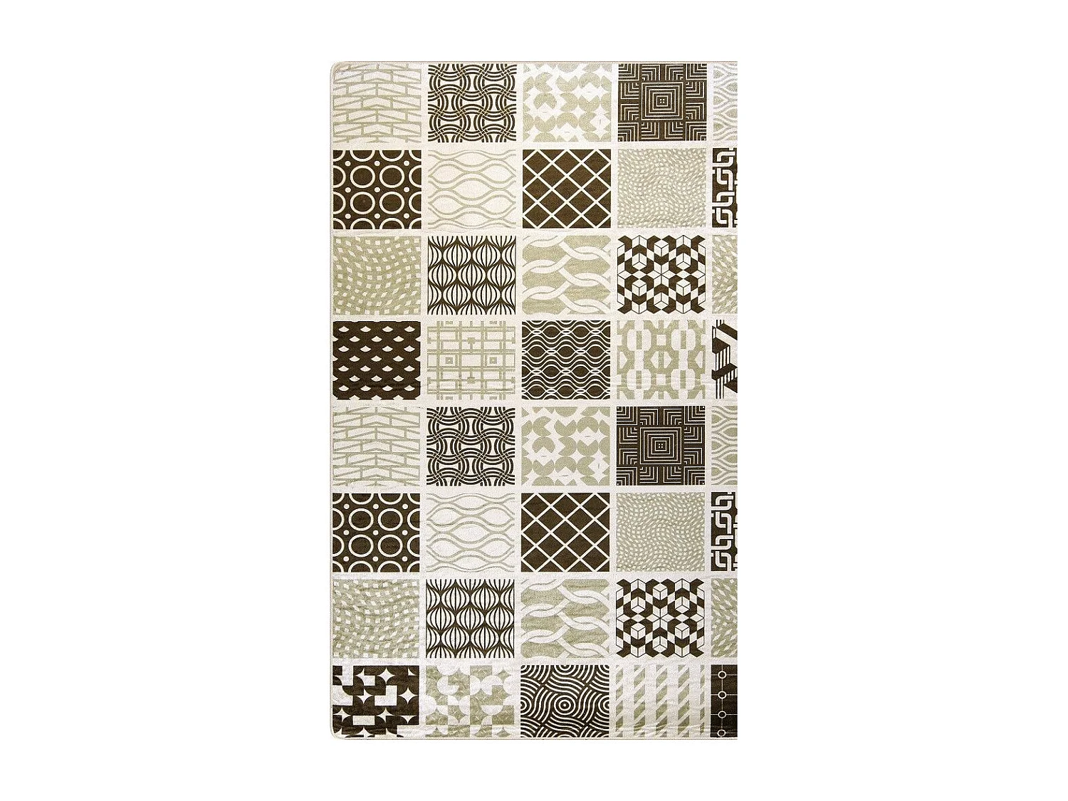 Tapis de salon 60x90 cm Polyester Tren Marron