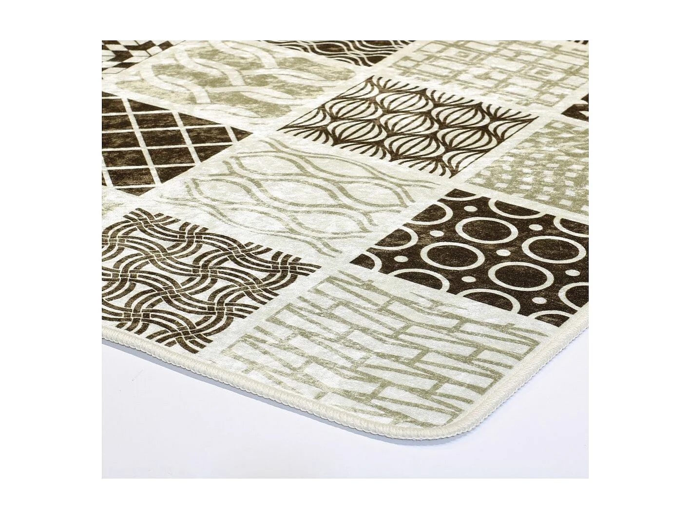 Tapis de salon 60x90 cm Polyester Tren Marron