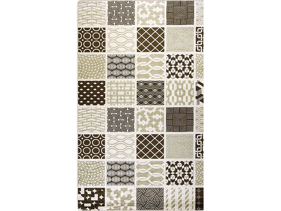 Tapis de salon 60x90 cm Polyester Tren Marron