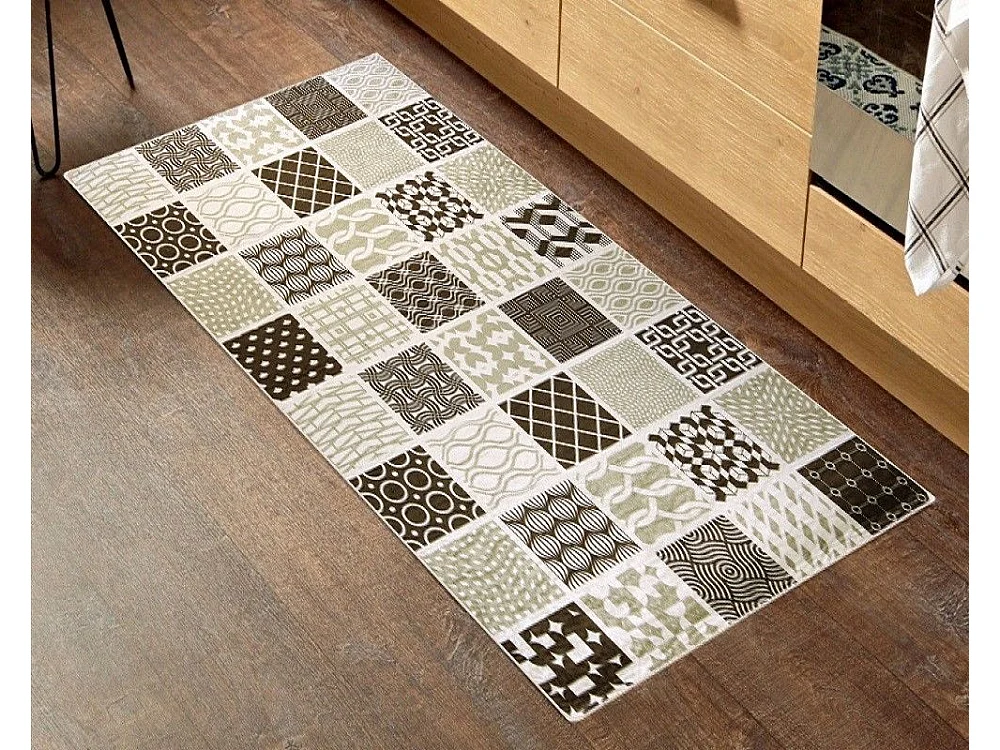 Tapis de salon 60x90 cm Polyester Tren Marron