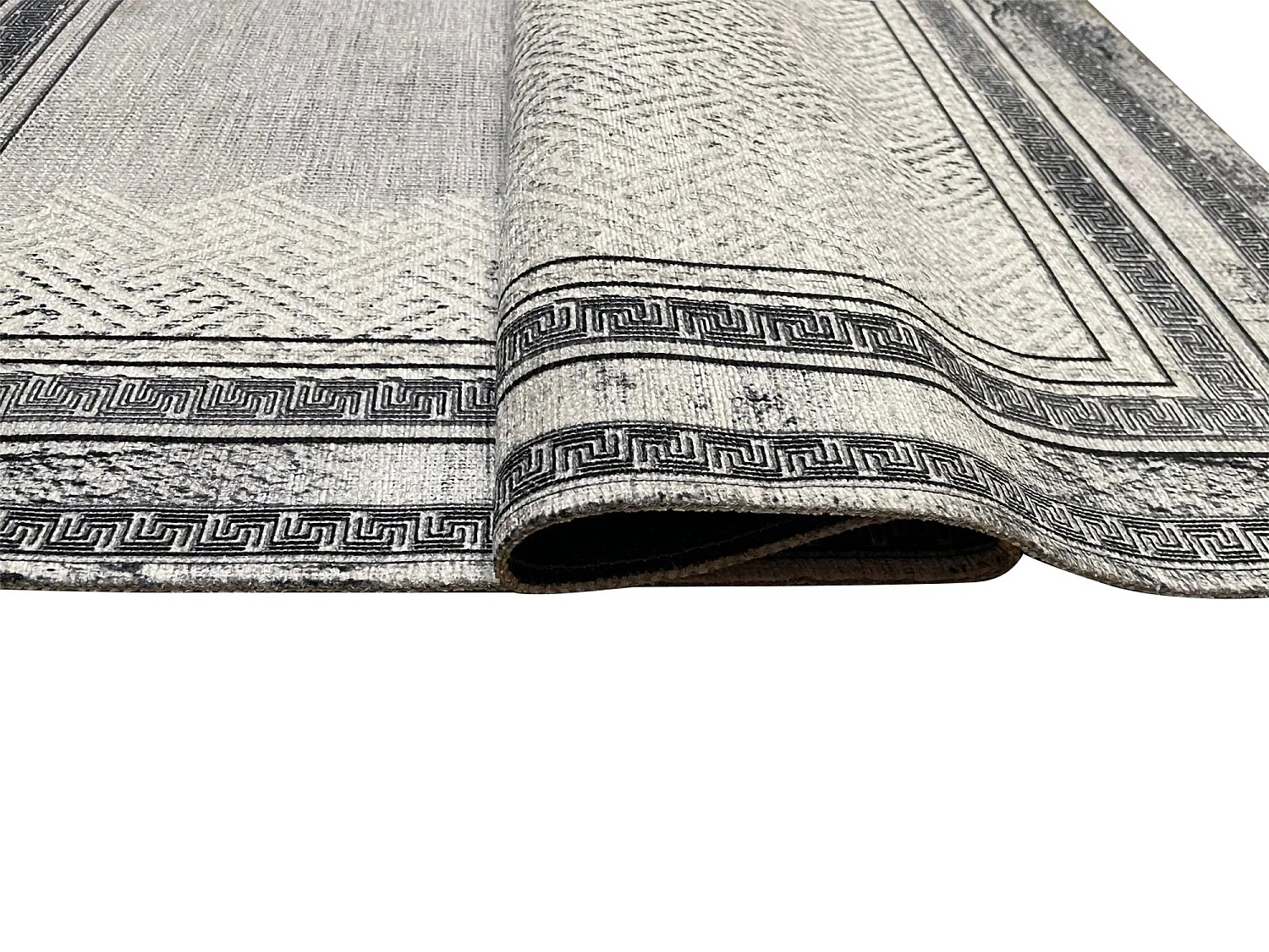 Tapis de salon 160x230 cm Polycoton Najat Gris