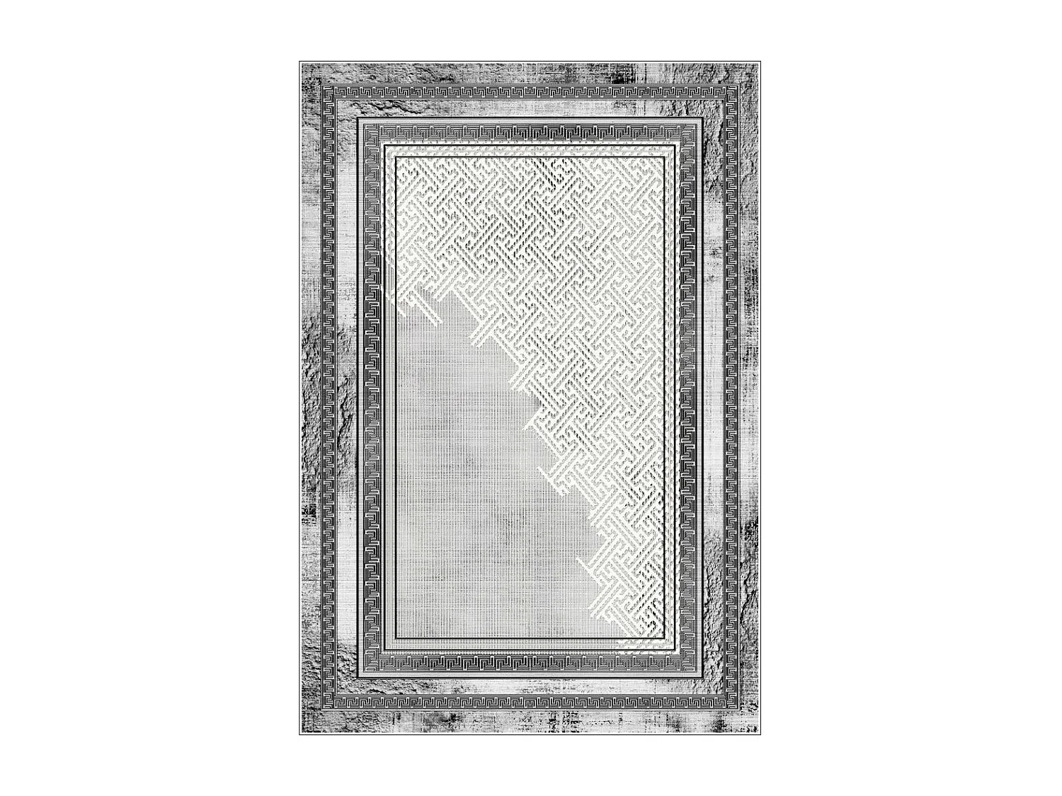 Tapis de salon 160x230 cm Polycoton Najat Gris