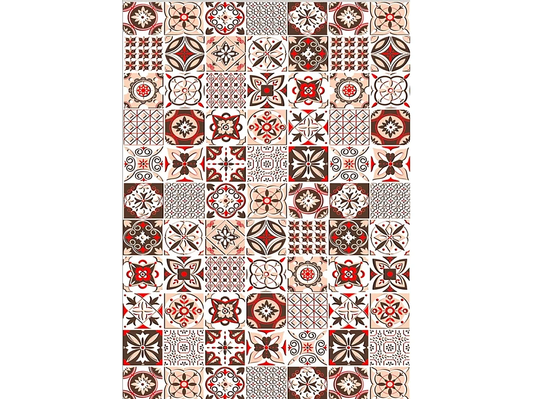 Tapis de salon 90x130 cm Polyester Tren Orange
