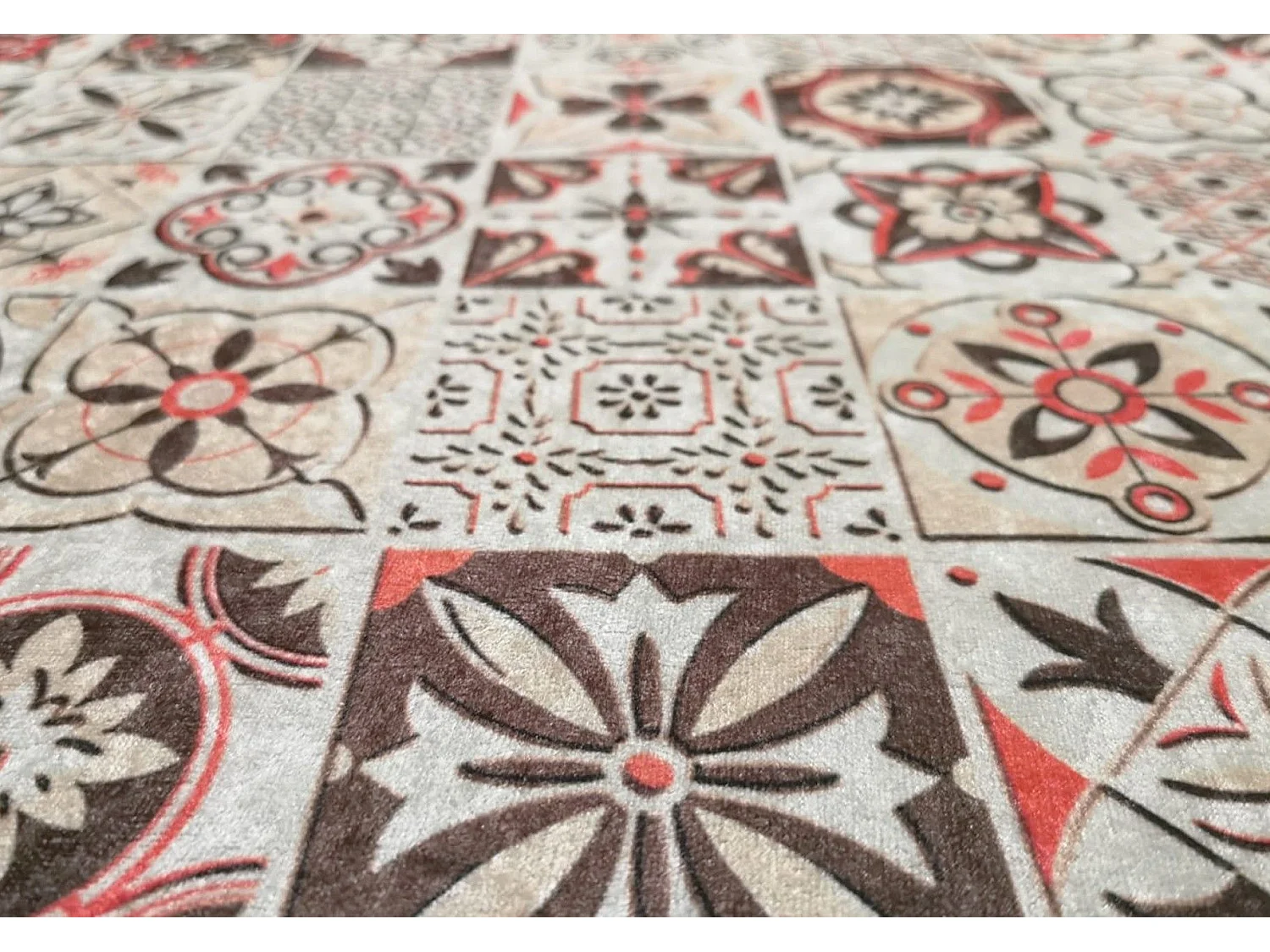 Tapis de salon 90x130 cm Polyester Tren Orange