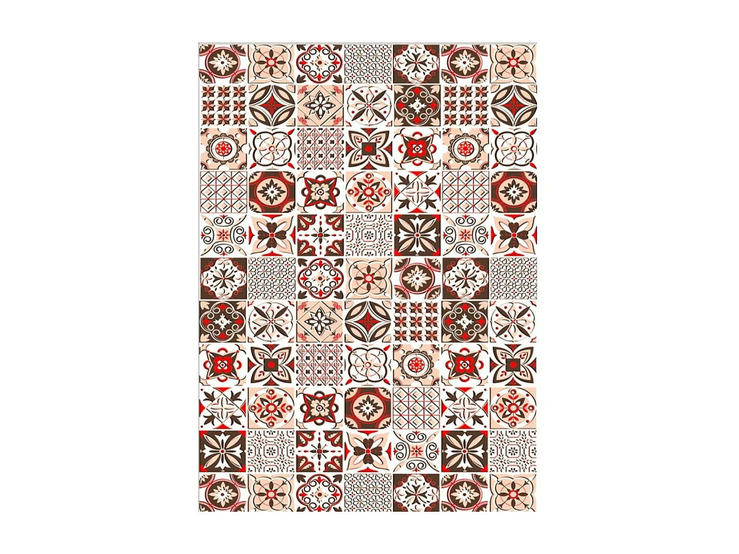 Tapis de salon 90x130 cm Polyester Tren Orange