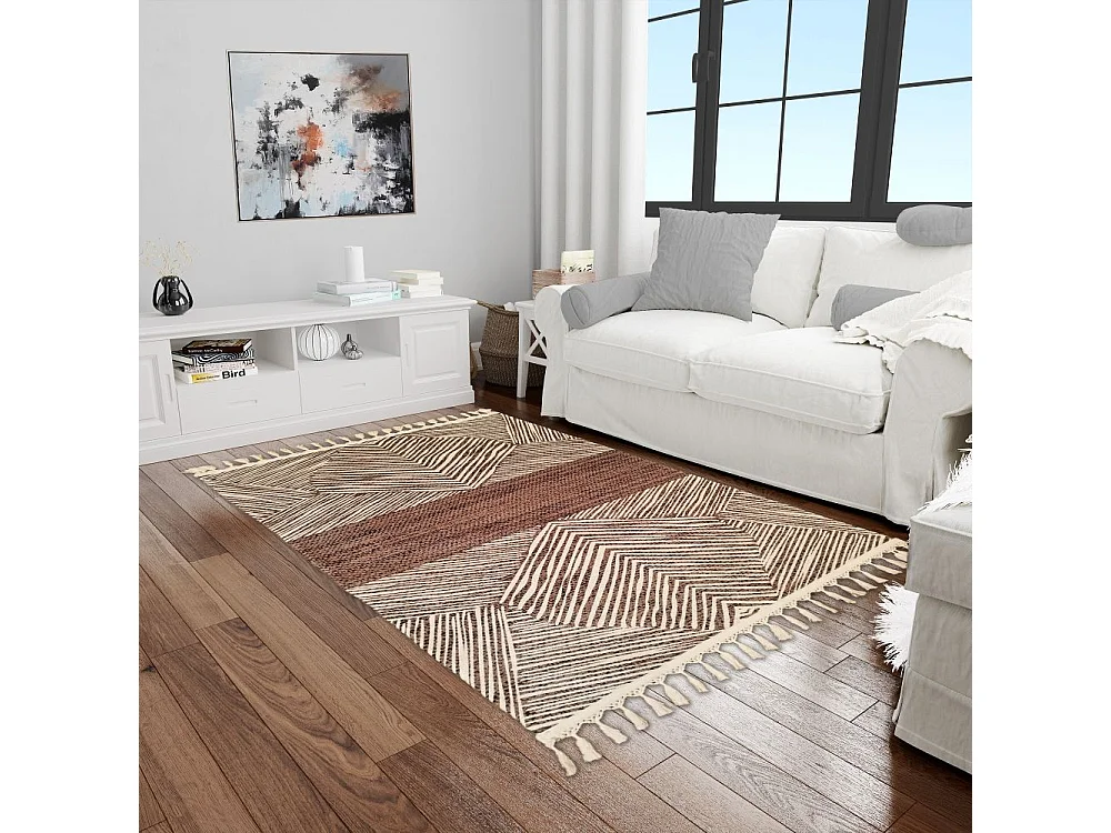 Tapis de salon 200x300 cm Polyester Berbere Tinghir