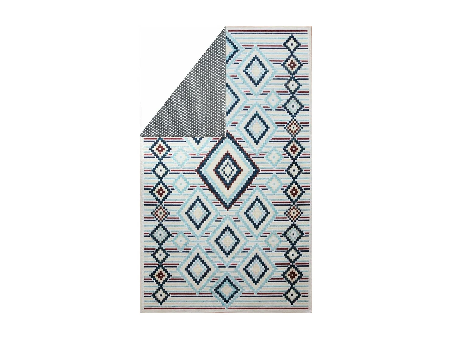 Tapis de salon 120x180 cm Polyester Berbere Los Bleu